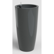Blumentopf - ARTEVASI - Santorini SWS 78 BR - Innen/Außen - Kunststoff - Ø40 x H78 cm - 72 L - Anthrazitgrau