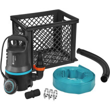 Hochwasser-Set - GARDENA - 9000 - 10 m Förderschlauch + 29 L Kiste - 9000 l/h - 300 W - Mit Zubehör