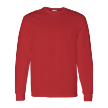 (3XL, White) Gildan Heavy Cotton Long Sleeve T-Shirt