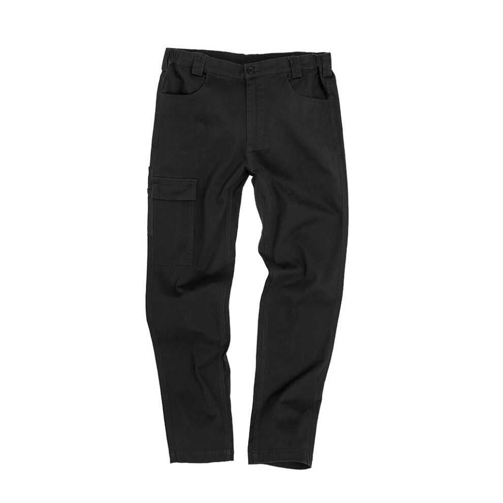 Result (4Xl, ) Mens Work Guard Stretch Slim Chinos Black