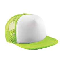 (One Size, Lime Green/White) Beechfield Childrens/Kids Vintage Snapback Trucker Cap