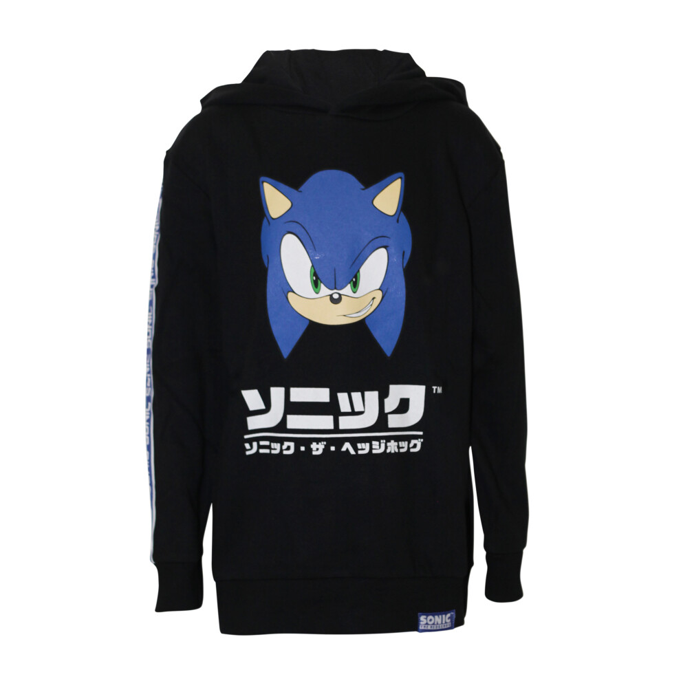 Sonic The Hedgehog (8-9 Years, Black/Blue) Childrens/Kids Hoodie
