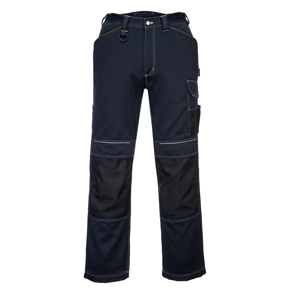 Portwest (48R, Navy/Black) Mens Pw3 Work Trousers Black