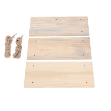3er-Pack Massivholz-Wandregale, 50 cm, einfache Montage