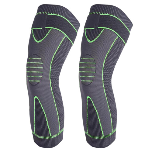 Stabilizing Support Sleeve for Knees Natural Polyester-Green XL