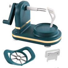 Efficient Peeling Tool Hand Crank Automatic Manual-dark green