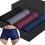 (2XL) 4x Bamboo Boxer Short Men Microfiber Boxer Briefs Underwear Compression Stretch 5