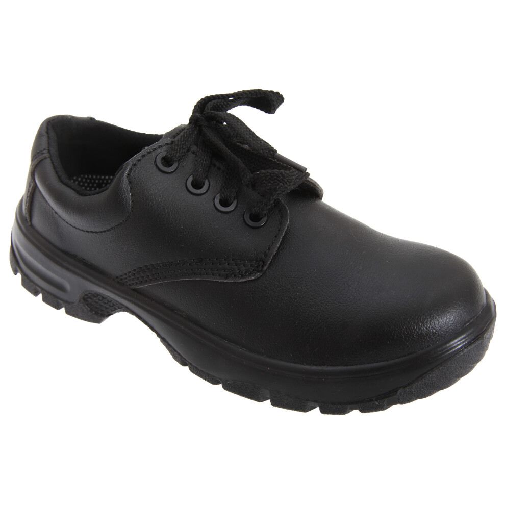 (43, Black) Dennys Comfort Grip Lace Up Safety Shoes 5054171608225