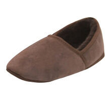 (7 UK, Chocolate) Eastern Counties Leather Mens Full Sheepskin Turn Slippers