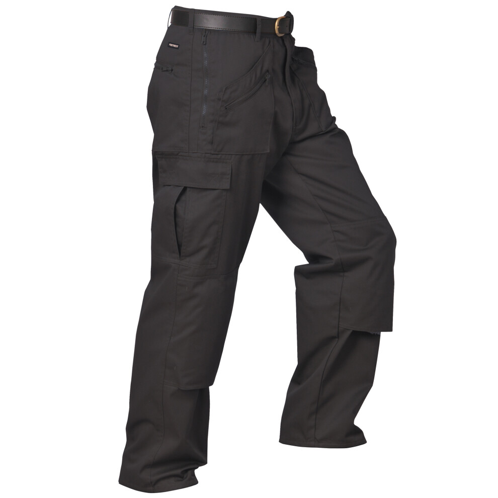 Portwest (42 X Regular, ) Mens Action Workwear Trousers (S887) / Pants Black