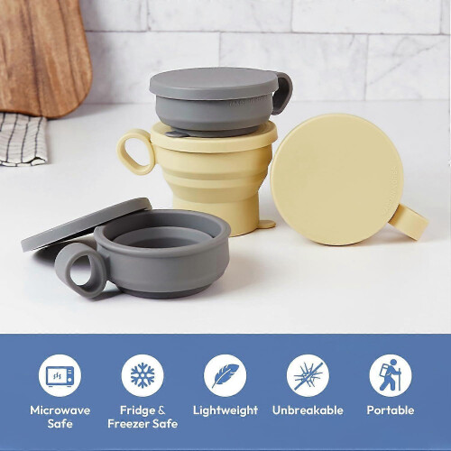 2025 Latest Model 2 pack Mini Silicone Collapsible Travel Cup for Camping 1