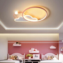 Plafonnier LED 3D en forme de nuage pour enfants, intensité réglable, 38 W, télécommande, lumière chaude, décoration de chambre