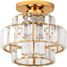 Plafonnier moderne en cristal E27, idéal pour le salon, le couloir, le bar, la cuisine, la salle à manger ou la chambre d'enfant.