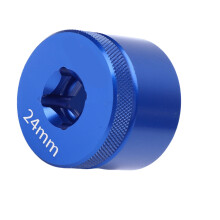24mm Frontgabel-Kappen-Sechskant-Stecknuss - Aluminium,0.94in