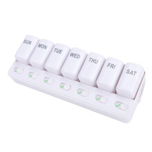 Wöchentlicher Tabletten-Organizer 7-Tage 20x7,5x4,5 cm Weiß
