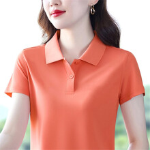 (Orange, XL [recommended 110-120 pounds]) 2026 new American style T-shirt for women, loose shoulder, versatile, slim and casual