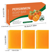 Persimmon Soap Bar Natural Deodorant 3x100g Odor Control for Men Women
