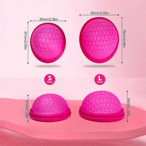 (L, Red) Reusable Menstrual Disc Set Menstrual Cup And Storage Box,flexible Silicone Menstrual Cups 1