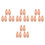 Big Toe Corrector Silicone Toe Separators for Toes 12Pairs Light Brown 5