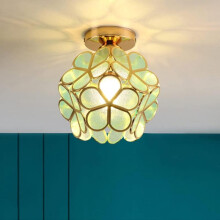 Plafonnier minimaliste scandinave moderne E27 pour entrée, couloir, balcon, chambre, vert