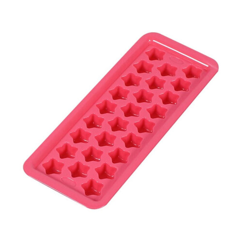 Forma de gelo de silicone com estrelas e corações – 26 cavidades