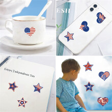 Sticker mural Cœur et Étoile – Fête de l'Indépendance patriotique