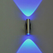 Applique murale LED bleue à double tête (1 pièce)
