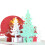 3D Pop Up Christmas Card with Tree Design15x20cm 1