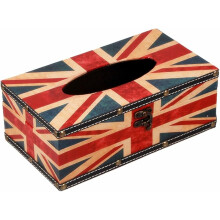 Retro Faux Leather Tissue Box Cover