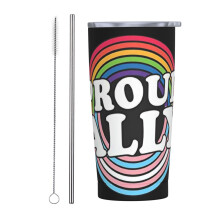 Cestovný hrnček z nehrdzavejúcej ocele s objemom 20 oz LGBTQ Pride