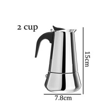 TRIEIY Stainless Steel Stovetop Coffee Pot 3-Cup