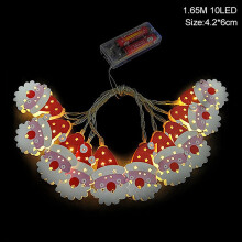 Guirlande lumineuse LED de Noël avec Père Noël, bonhomme de neige et clochette
