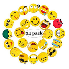 24 darabos emoji gyantából készült hűtőmágnesek