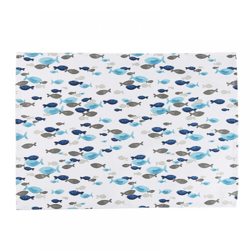 Torchons de cuisine à motif poisson, lot de 4