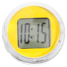 Motorrad-Mini-Digitaluhr, gelber Kunststoff