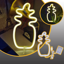 Neon LED w kolorze ananasa, ciepła biel, 1 sztuka