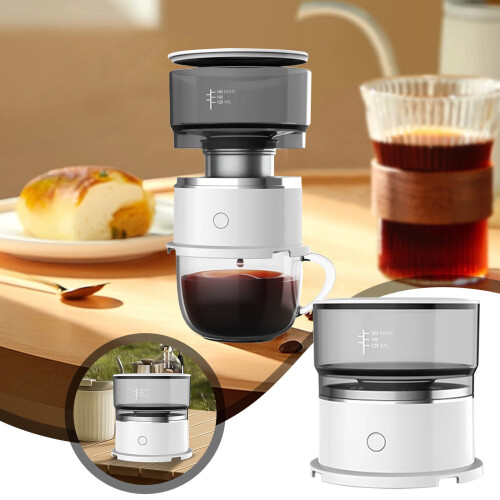Tragbare manuelle Filterkaffeemaschine – 1 Tasse, kompaktes Design