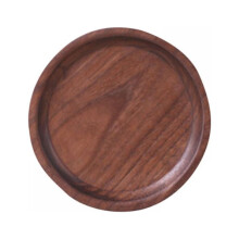 Wooden Serving Tray Black Walnut Round 12-inch