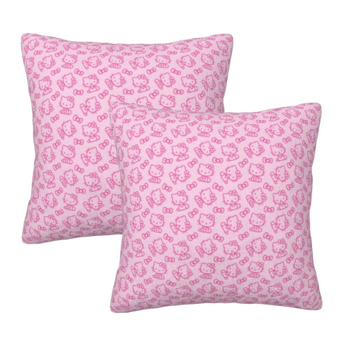 Hello Kitty Kissenbezüge, 2er-Pack – 50 x 50 cm, Polyester