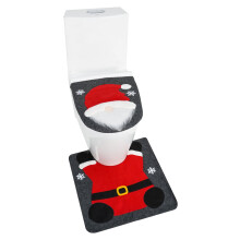 Weihnachts-WC-Sitzbezug und Teppich-Set
