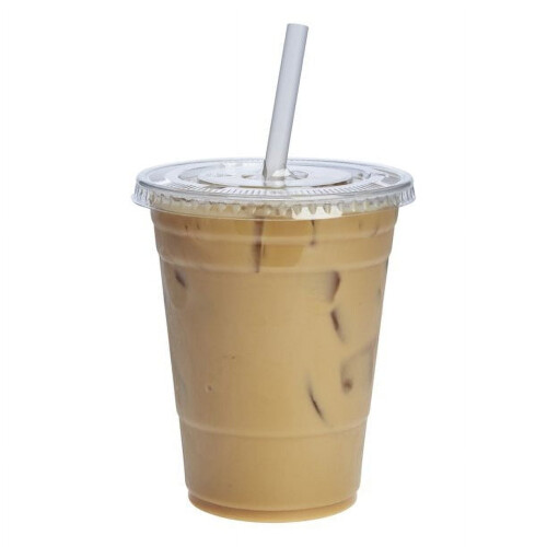 Διαφανή κρύα ποτήρια PET 16oz με καπάκια και καλαμάκια (50 τεμάχια)