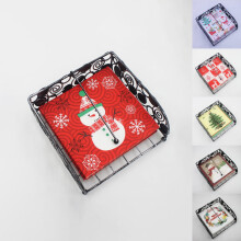 Serviettes en papier imprimées sapin de Noël, 33 cm, lot de 20