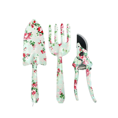 Ensemble de 3 outils de jardin – Métal, multicolore, 20–28 cm