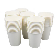 Vasos desechables de papel blanco de 255 ml (9 oz)