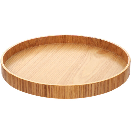 Rundes Holztablett für Kuchen und Snacks