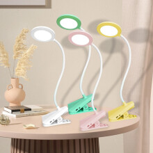 Lampe de bureau LED Ă pince avec col de cygne flexible et chargement USB