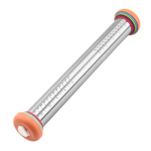 Rustfrit stålkagerulle med gradueret skala, 39 cm