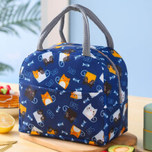 Sac à lunch isotherme avec poche avant – Bleu marine