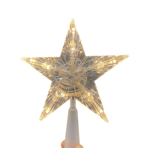 LED gold star tree topper Christmas decoration