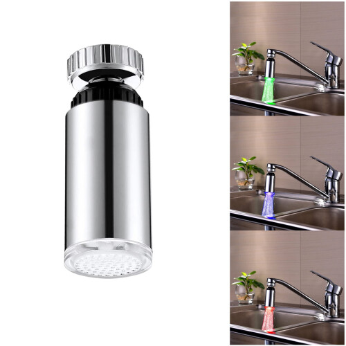 Aireador de grifo de cocina con sensor de temperatura LED